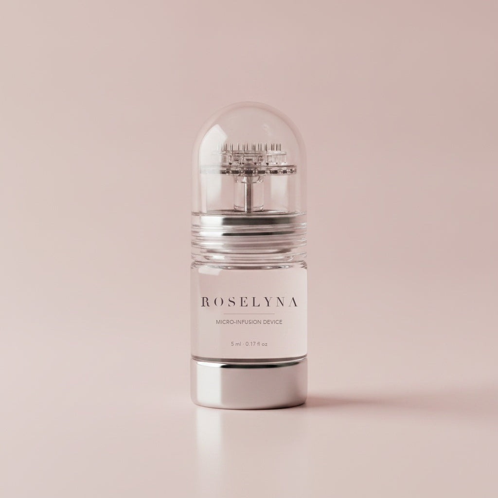 Kit Micro-Infusion Roselyna — device 5 ml, dôme transparent et micro-pointes or 24K