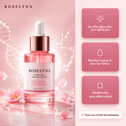 Sérum PDRN Rose Roselyna — éclat glass skin, repulpe, ridules lissées