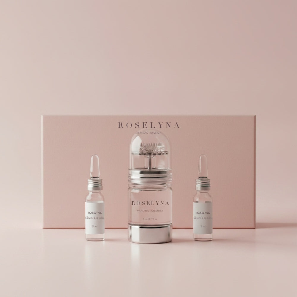 Coffret Kit Micro-Infusion Roselyna — device et flacons de sérum peptides