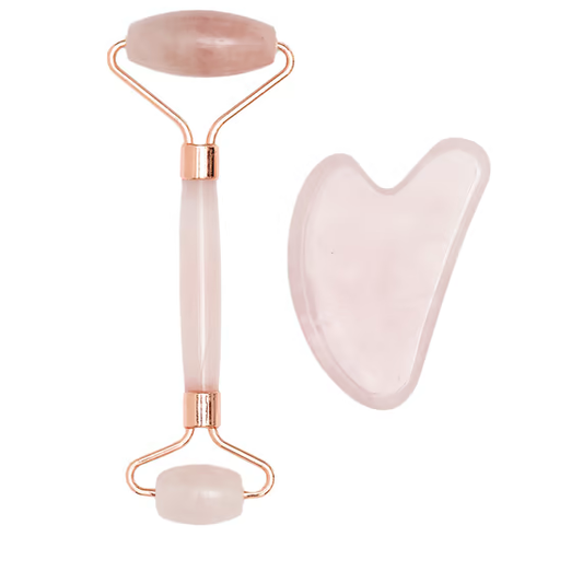 Rouleau + Gua Sha quartz rose offert ROSELYNA