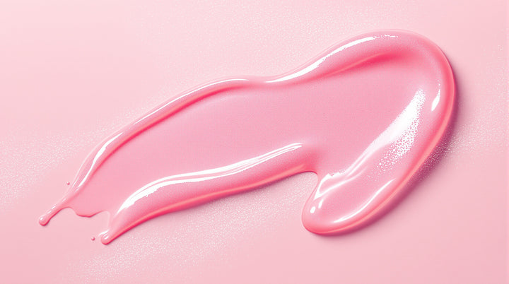 Texture du sérum rose glossy